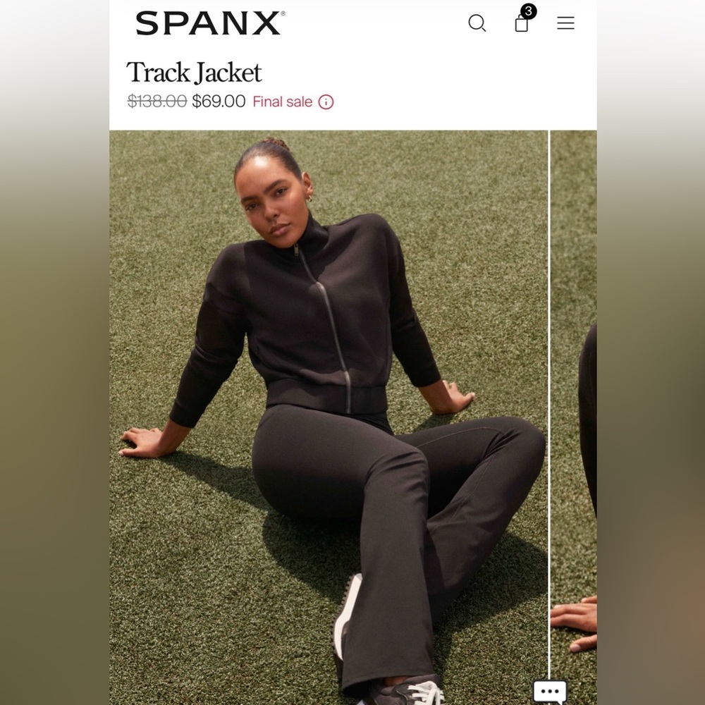 SPANX Black Track Jacket (pants listed separately) NWT